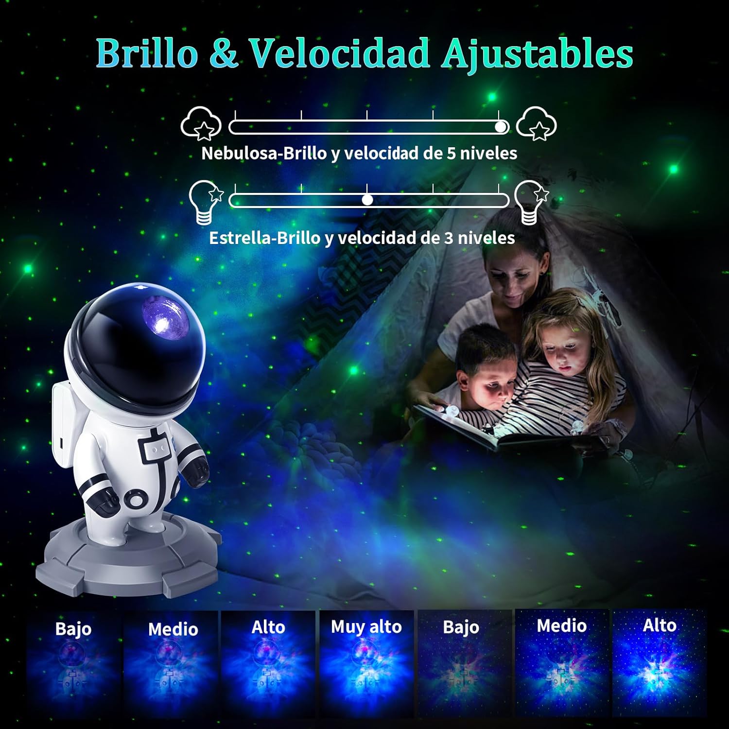 Miniatura 4 de Astronauta Proyector Rgb Led Luces Galax